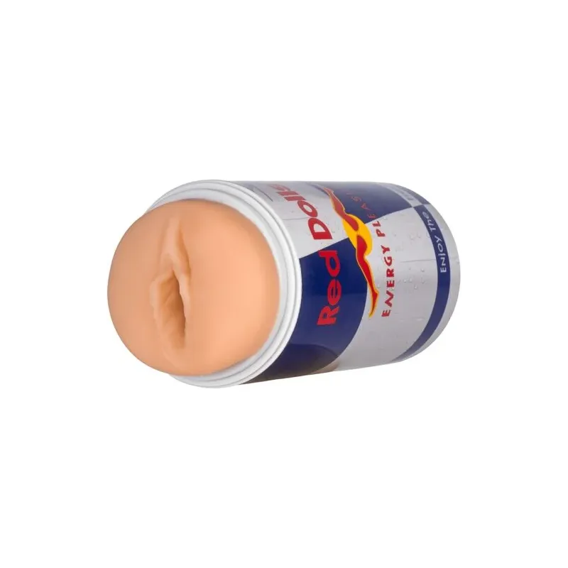 Masturbator ALIVE Dose rot, Vorderansicht des diskreten Energydrink-Designs