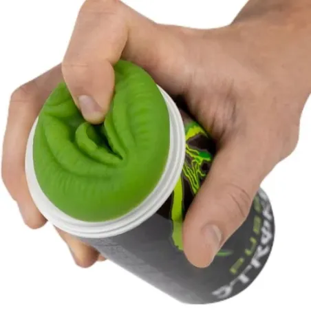 Masturbador discreto en lata de aluminio ALIVE - Pussy stroker realista con textura - Portátil
