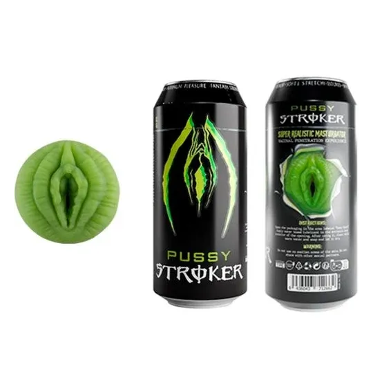 Masturbador discreto en lata de aluminio ALIVE - Pussy stroker realista con textura - Portátil