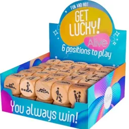 Scatola di 50 dadi Kamasutra in legno, 6 posizioni erotiche, marca ALIVE, gioco intimo