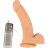 Vibromasseur pénis non réaliste 18 cm couleur chair, ventouse puissante, vibrations - ALIVE