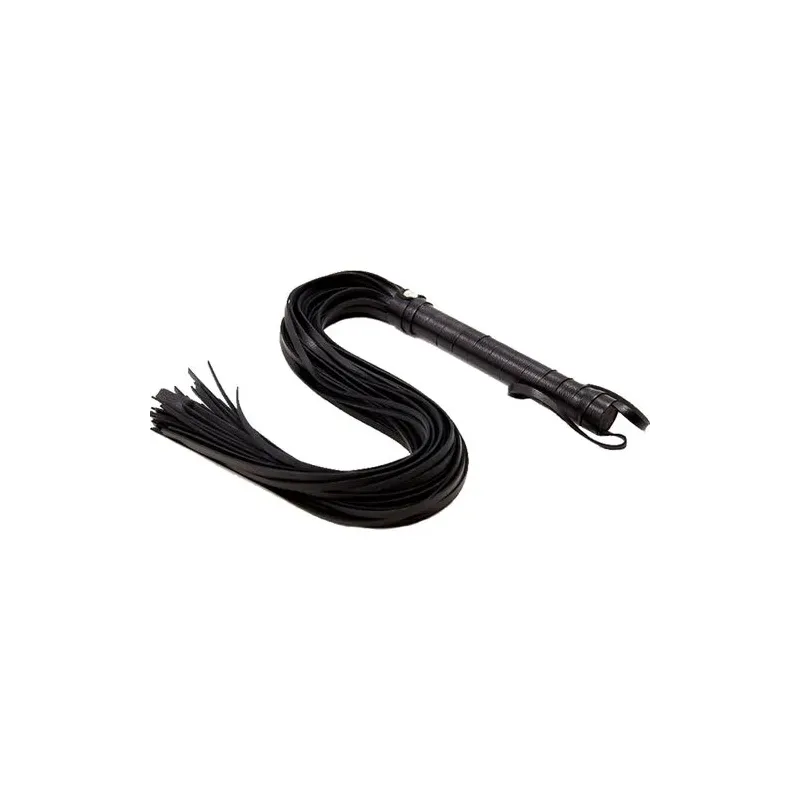Black waterproof BDSM flogger 69 cm ALIVE - BDSM accessory with synthetic leather