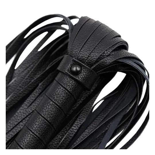 Frusta BDSM nera impermeabile 69 cm ALIVE - accessorio BDSM in pelle sintetica