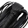 Fouet BDSM noir imperméable 69 cm ALIVE - accessoire BDSM en cuir synthétique