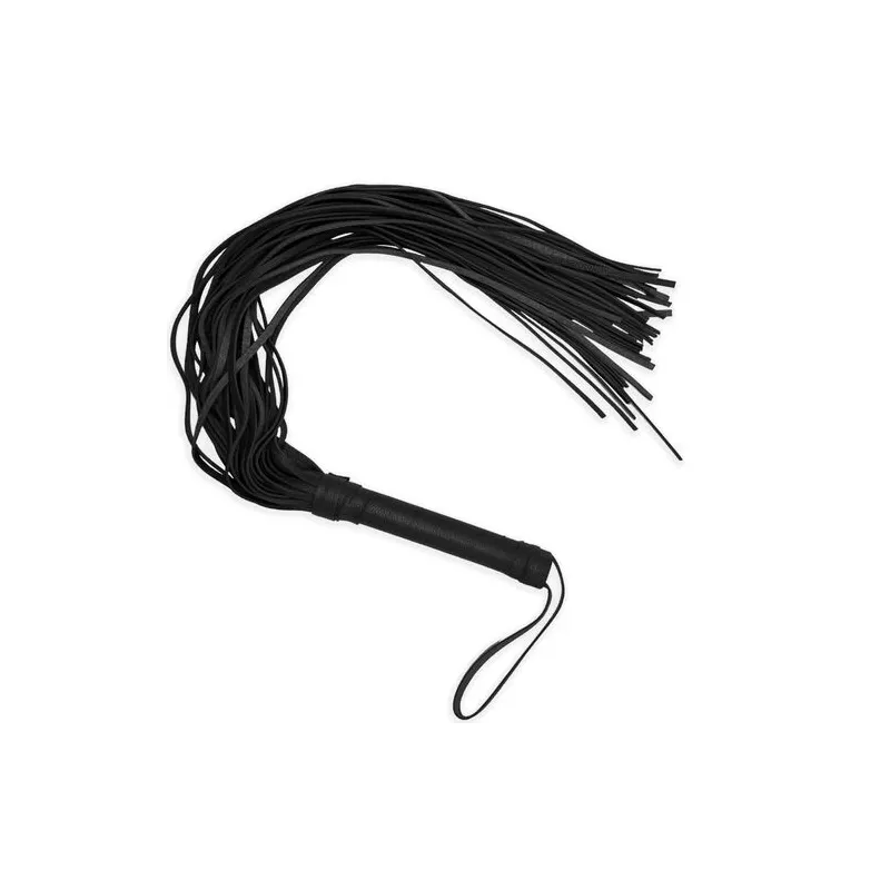 Fouet BDSM noir imperméable 69 cm ALIVE - accessoire BDSM en cuir synthétique