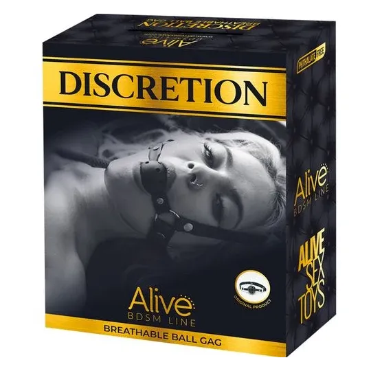 Roter Atemgag ALIVE mit Löchern für Atmung, verstellbares BDSM-Zubehör aus hautfreundlichem Material