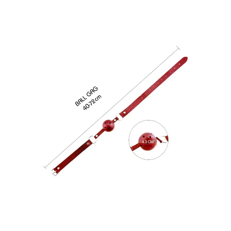 Gag respirant rouge ALIVE avec trous pour respiration, accessoire BDSM confortable et ajustable
