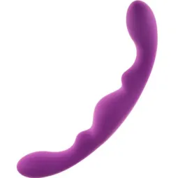 ALIVE doppio dildo Luna silicone viola 25 cm - flessibile e morbido per stimolazione vaginale e anale