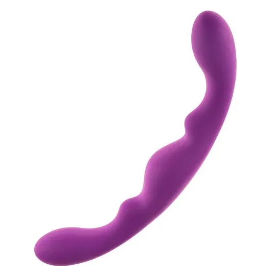 ALIVE Gode double pénétration Luna silicone violet 25 cm - sextoy flexible et doux pour stimulation vaginale et anale
