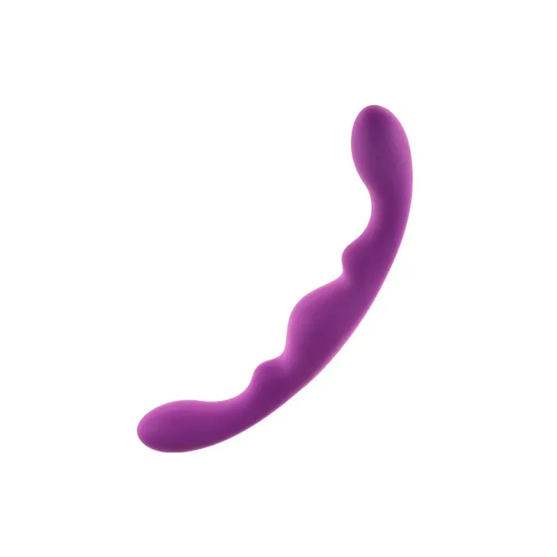 ALIVE doppio dildo Luna silicone viola 25 cm - flessibile e morbido per stimolazione vaginale e anale