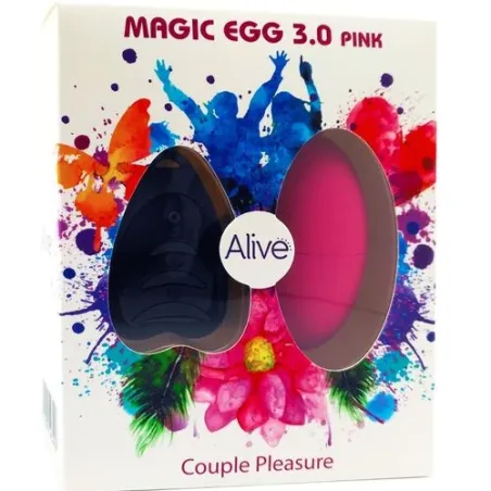 Uovo vibrante telecomando silenzioso ALIVE rosa - Sex toy compatto con telecomando wireless, 10 modalità vibrazione, silenzioso.