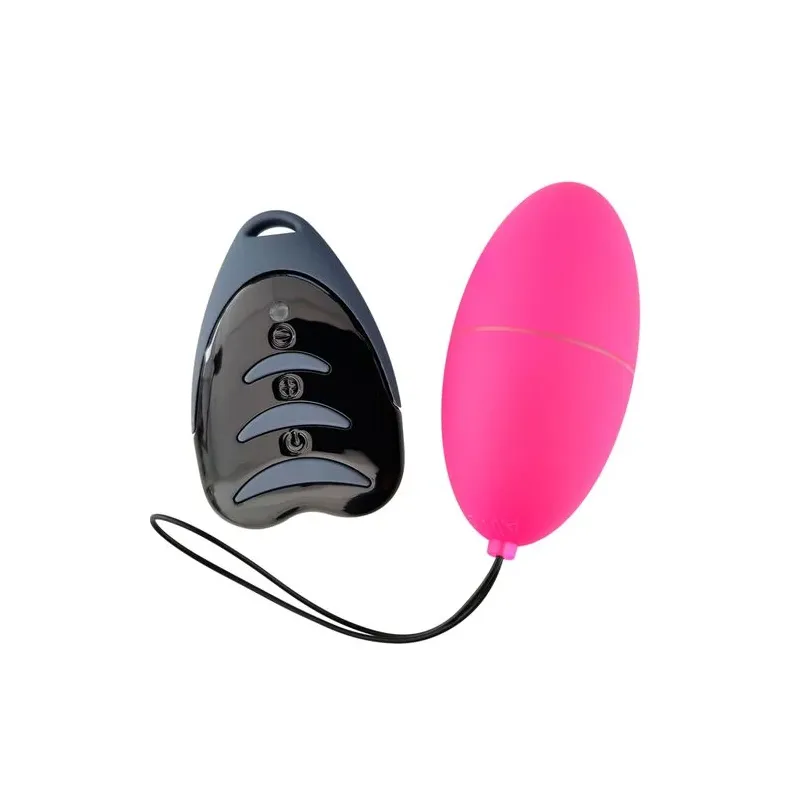 Silent remote control egg vibrator ALIVE in pink - Compact sex toy with wireless remote, 10 vibration speeds, quiet motor.