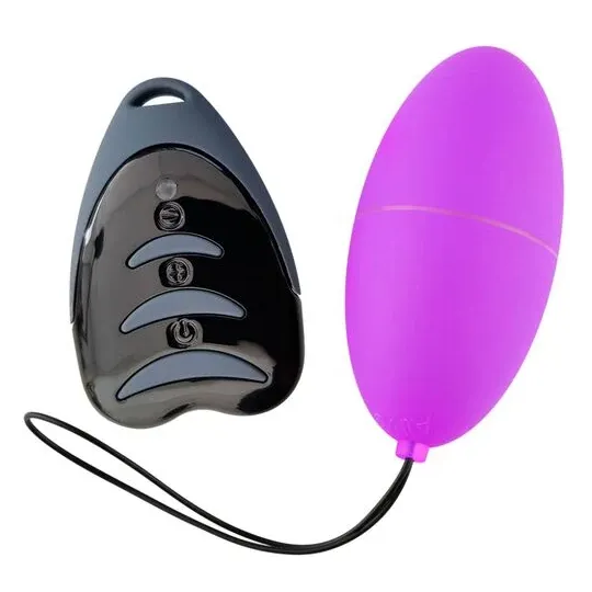 Oeuf vibrant silencieux télécommandé violet ALIVE - Sextoy compact 10 vitesses anti-éclaboussures