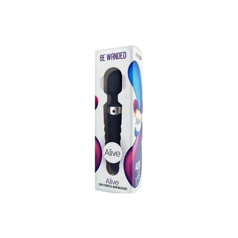 ALIVE Mini Massagevibrator schwarz wiederaufladbar 16 Vibrationsmodi - ergonomisch