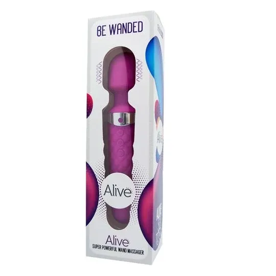 ALIVE mini vibratore a bacchetta viola ricaricabile 16 modalità