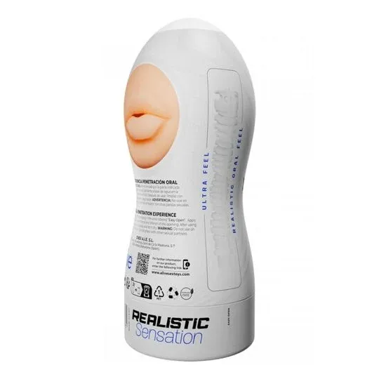 Masturbateur masculin réaliste ALIVE Maxi Flex taille L, forme buccale, matière TPE ultra-douce, 19x7,8 cm