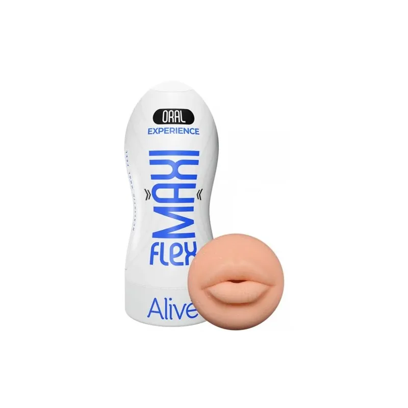 Realistischer männlicher Masturbator ALIVE Maxi Flex Größe L, Mundöffnung, ultraweiches TPE, 19x7,8 cm