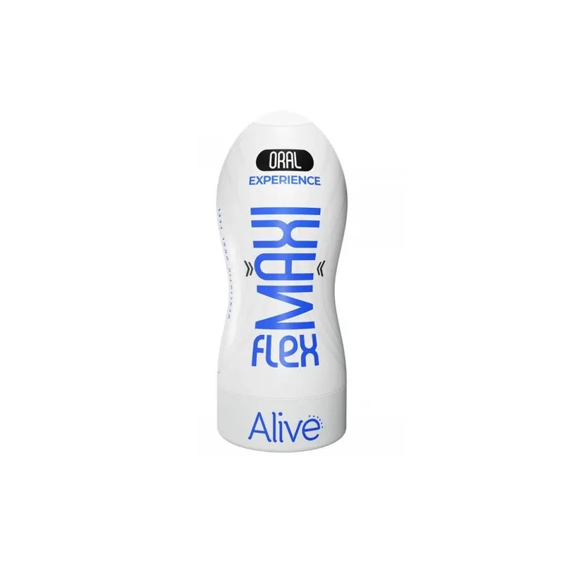 Masturbatore maschile realistico ALIVE Maxi Flex taglia L, apertura orale, materiale TPE ultra morbido, 19x7,8 cm