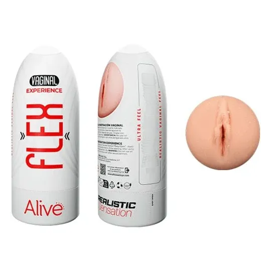 Masturbador masculino flexible de TPE color carne ALIVE talla M - masturbador vaginal realista para hombres