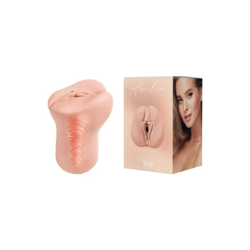 Männlicher Masturbator Flex Vaginal Größe M ALIVE – Vorderansicht fleischfarben TPE weich