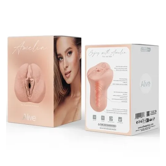 Masturbateur masculin Flex Vaginal Taille M ALIVE – Vue avant couleur chair TPE souple