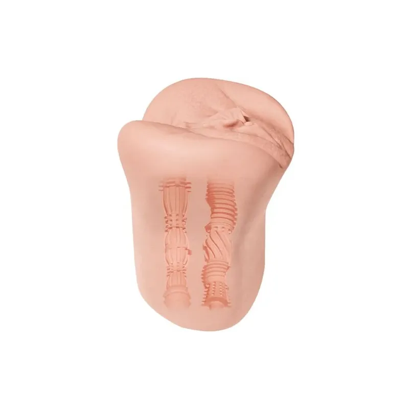 Masturbatore realistico flessibile ALIVE forma vaginale colore carne taglia M vista d'insieme