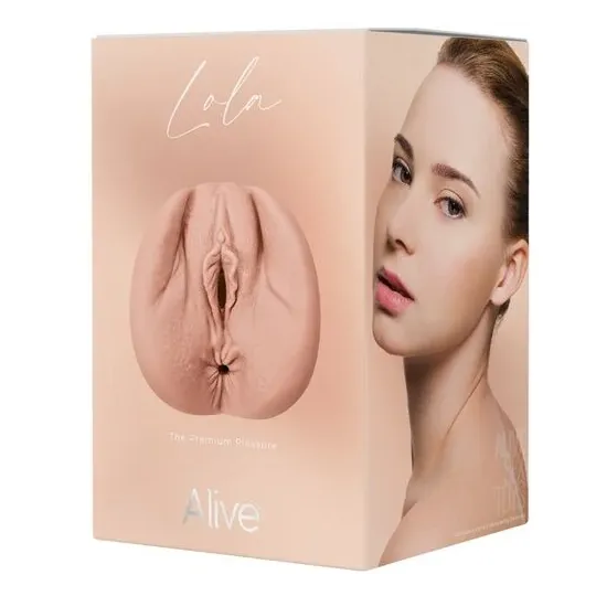 Realistischer flexibler Masturbator ALIVE vaginale Form fleischfarben Größe M Gesamtansicht