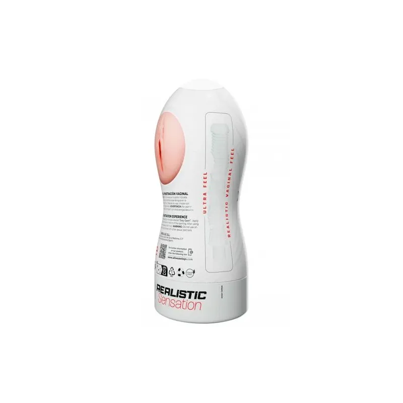 Masturbateur masculin réaliste taille L ALIVE, couleur chair, en TPE ultra doux, ouverture vaginale pour simulation de pénétrati
