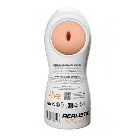 Realistic oral masturbator Maxi Flex size L by ALIVE made of ultra soft TPE for intense penetration
