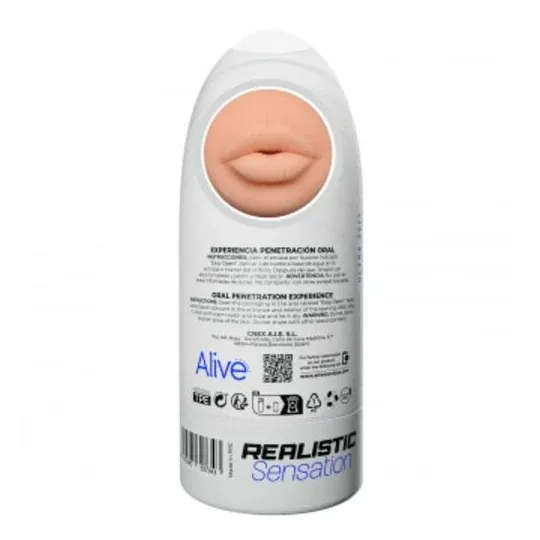 Masturbador realista Flex Oral talla M color piel ALIVE – forma de boca para sexo oral