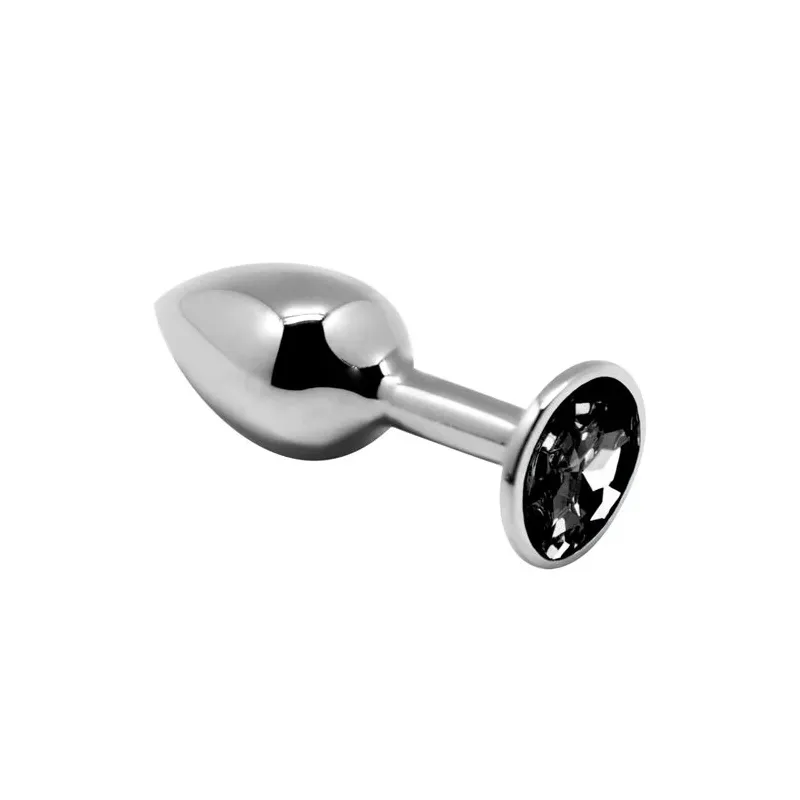 Schwarzer Metall-Analplug Größe M von ALIVE, glatte Oberfläche und breite Basis für Anfänger