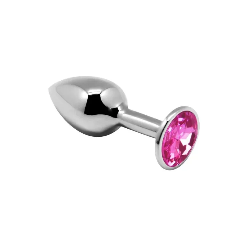 Plug anale metallo rosa taglia L ALIVE – mini plug anale con diamante lucido, impermeabile IPX8, ideale per principianti