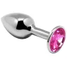 Analplug Metall rosa Größe L ALIVE – Mini Analplug mit glänzendem Diamant, wasserdicht IPX8, ideal für Anfänger