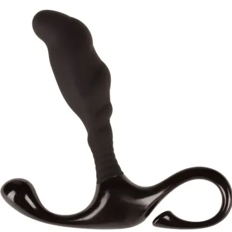 ALIVE Nero doble masajeador anal prostático negro de silicona ABS para estimulación de próstata - 7cm