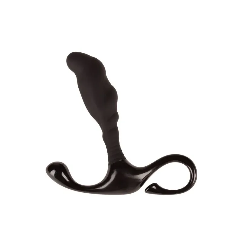 ALIVE Nero double masseur anal prostatique noir en silicone ABS pour stimulation prostate - 7cm