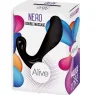 ALIVE Nero doppio massaggiatore anale prostatico nero in silicone ABS per stimolazione prostata - 7cm