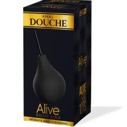 Einlaufbirne Größe M ALIVE - Analdusche schwarz 15,5 cm zur Intimhygiene