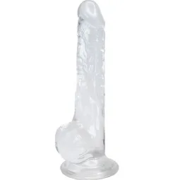 Transparenter realistischer Dildo 18 cm ALIVE, Penis aus hypoallergenem Gel, wasserdicht, ohne Phthalate