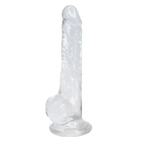 Transparenter realistischer Dildo 18 cm ALIVE, Penis aus hypoallergenem Gel, wasserdicht, ohne Phthalate