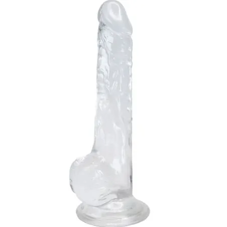 Dildo realistico trasparente 18 cm ALIVE, pene in gelatina ipoallergenica, impermeabile, senza ftalati