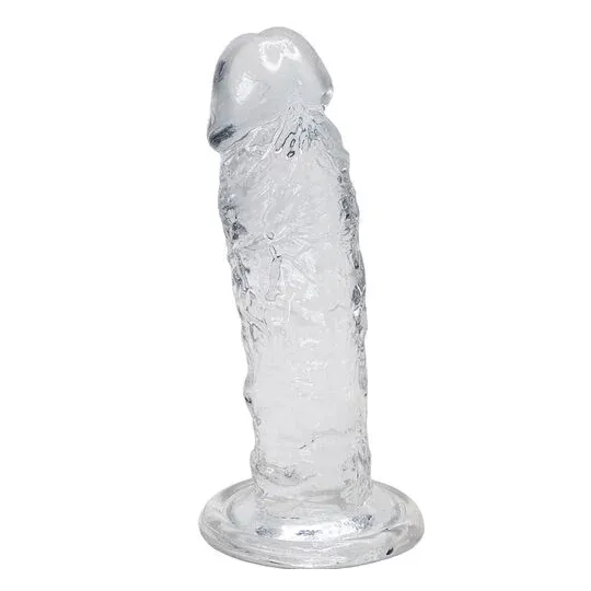 Realistic transparent dildo ALIVE 14.7 cm soft jelly material with veins and head, for vaginal or anal penetration
