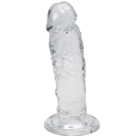 Realistic transparent dildo ALIVE 14.7 cm soft jelly material with veins and head, for vaginal or anal penetration