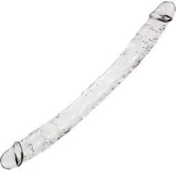 Consolador realista transparente ALIVE Supreme 38,5 cm, doble penetración, gelatina sin ftalatos
