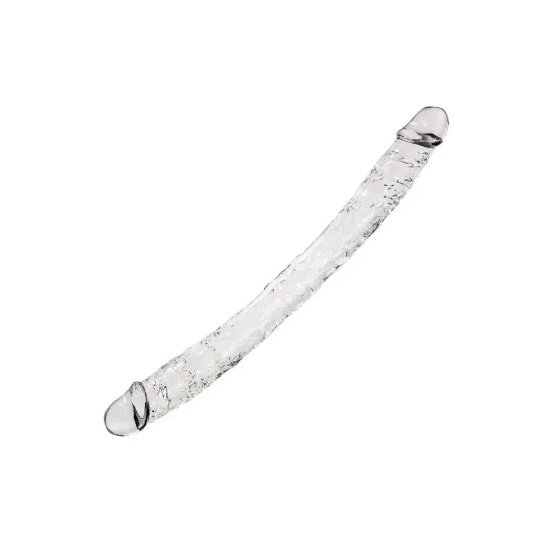 Gode réaliste transparent ALIVE Supreme 38,5 cm, double pénétration, matière gelée sans phtalates