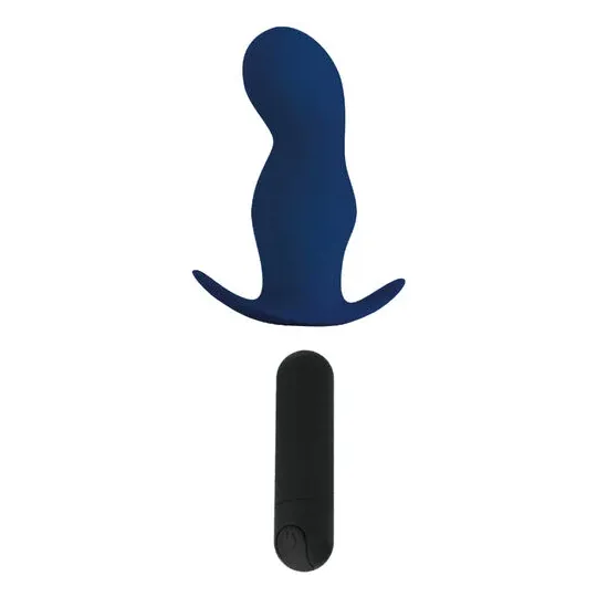 Wiederaufladbarer Vibrations-Analplug Gladius aus schwarzem Silikon - Marke ALIVE