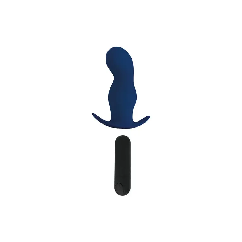Plug anale vibrante Gladius ricaricabile in silicone nero - Marca ALIVE