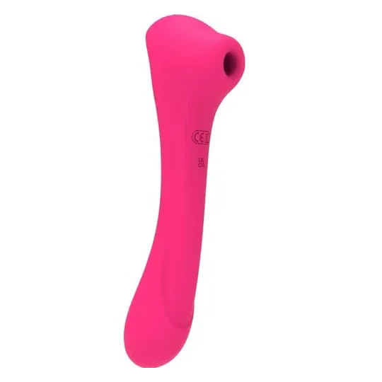 Klitoris-Saugvibrator in Fuchsia von ALIVE mit Doppelmotor und 10 Modi