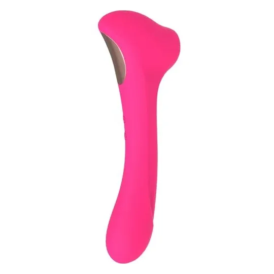 Vibromasseur à succion clitoridienne fuchsia ALIVE avec double moteur et 10 modes