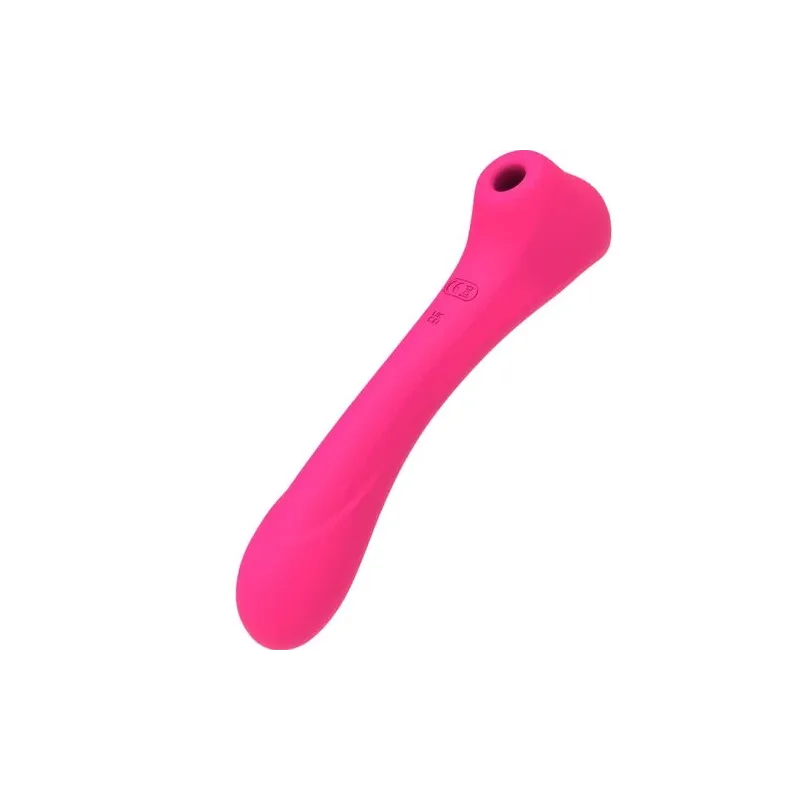 Vibratore a suzione clitoridea fucsia ALIVE con doppio motore e 10 modalità