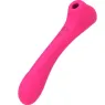 Vibromasseur à succion clitoridienne fuchsia ALIVE avec double moteur et 10 modes